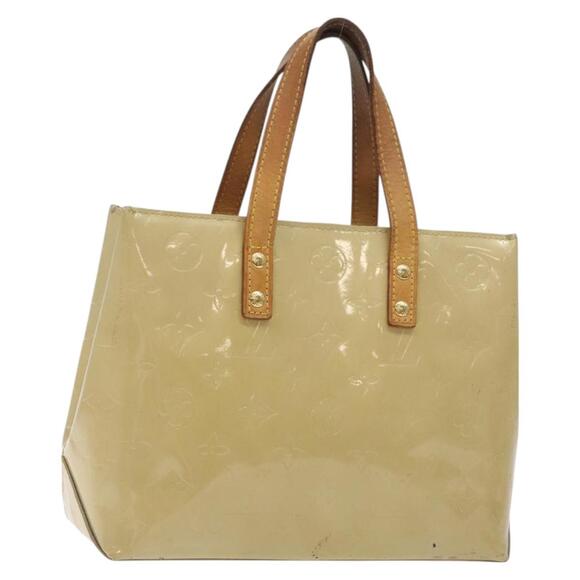 LOUIS VUITTON Monogram Vernis Reade PM Hand Bag Beige M91334 - Picture 1 of 12
